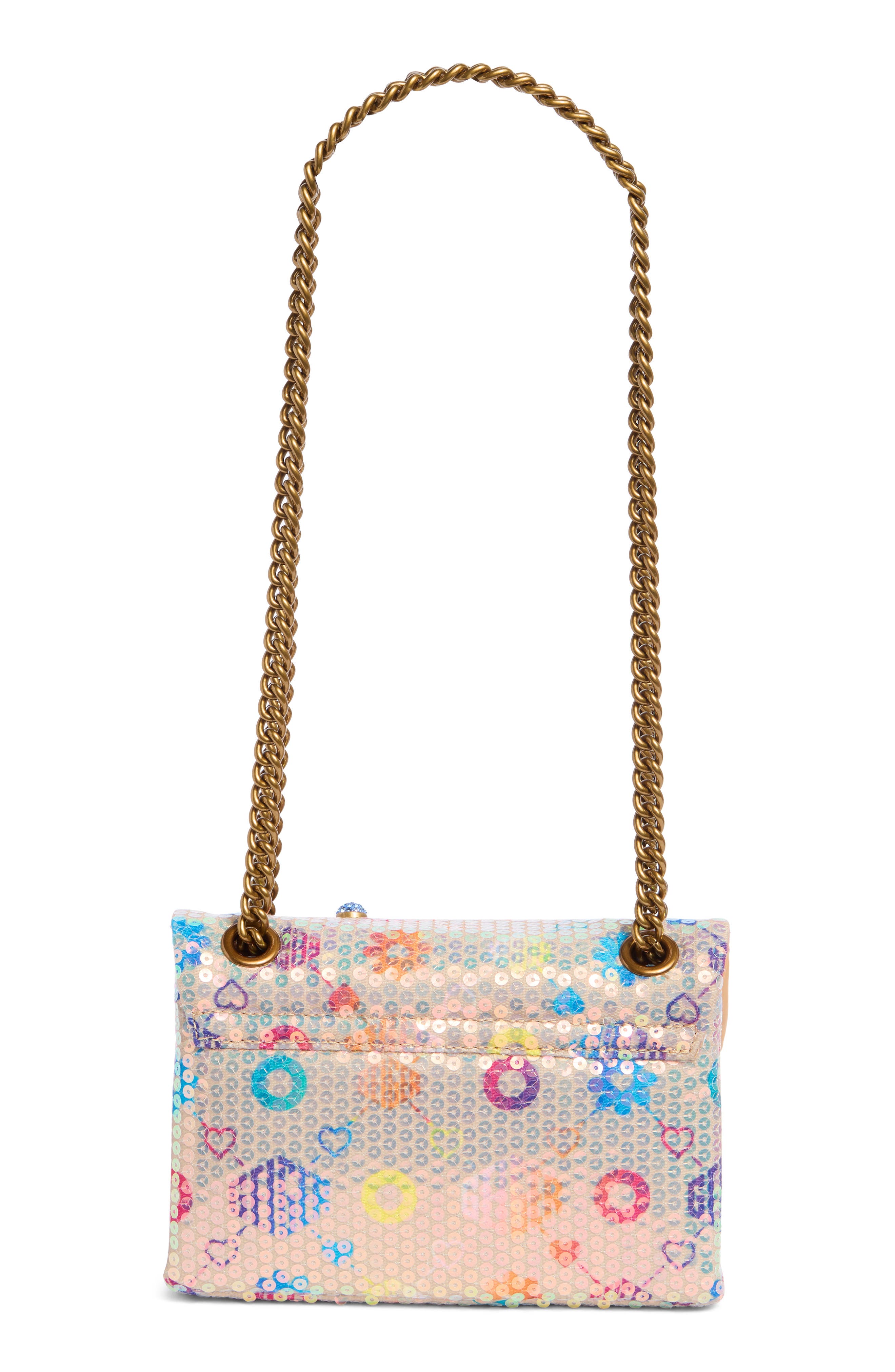 Mini Brixton Crystal & Sequin Crossbody Bag, Alternate, color, LIGHT PINK MULTI