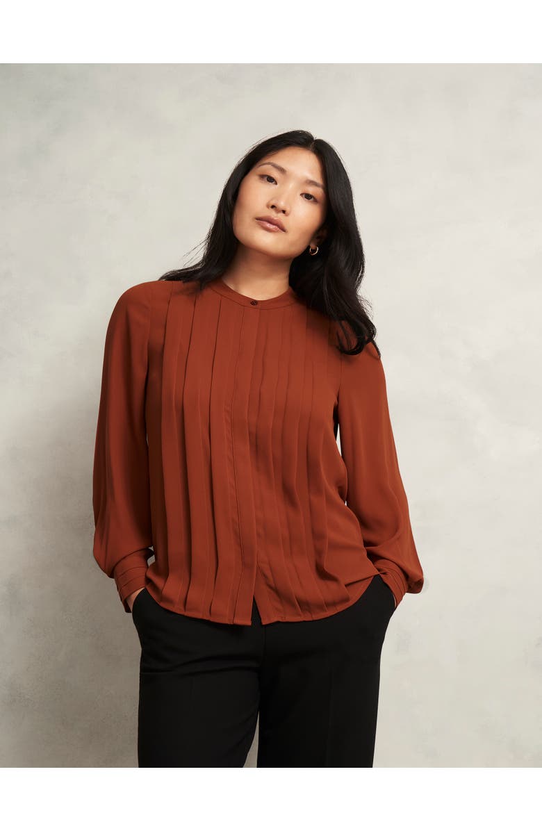 HOBBS LONDON Arizona Blouse, Main, color, Copper Orange