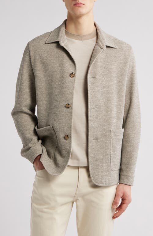 Hugo Boss Boss Carper Cotton Blend Jacket In Light Beige