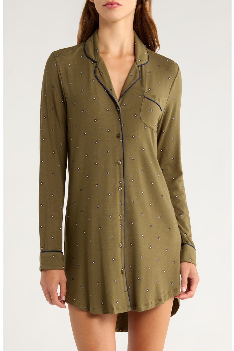 Moonlight Eco Nightshirt, Main, color, OLIVE STARBURST GEO