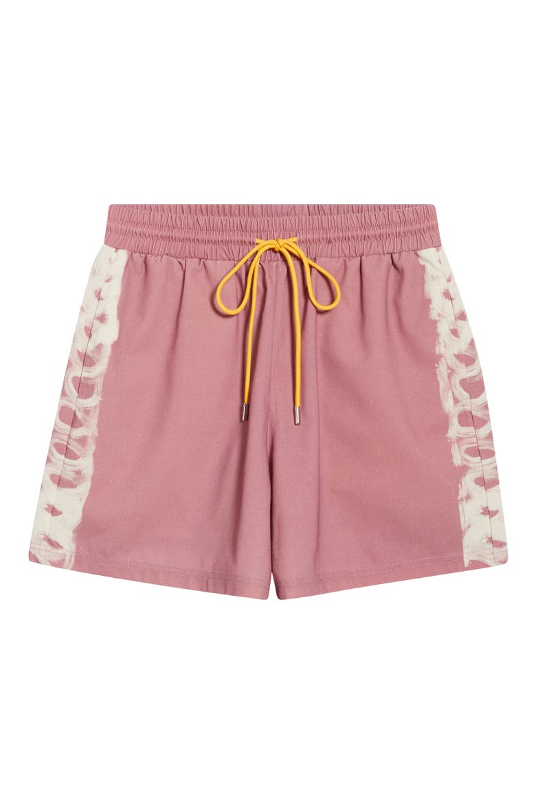 Strokes Cotton Blend Drawstring Shorts, Alternate, color, CREAM/ PINK
