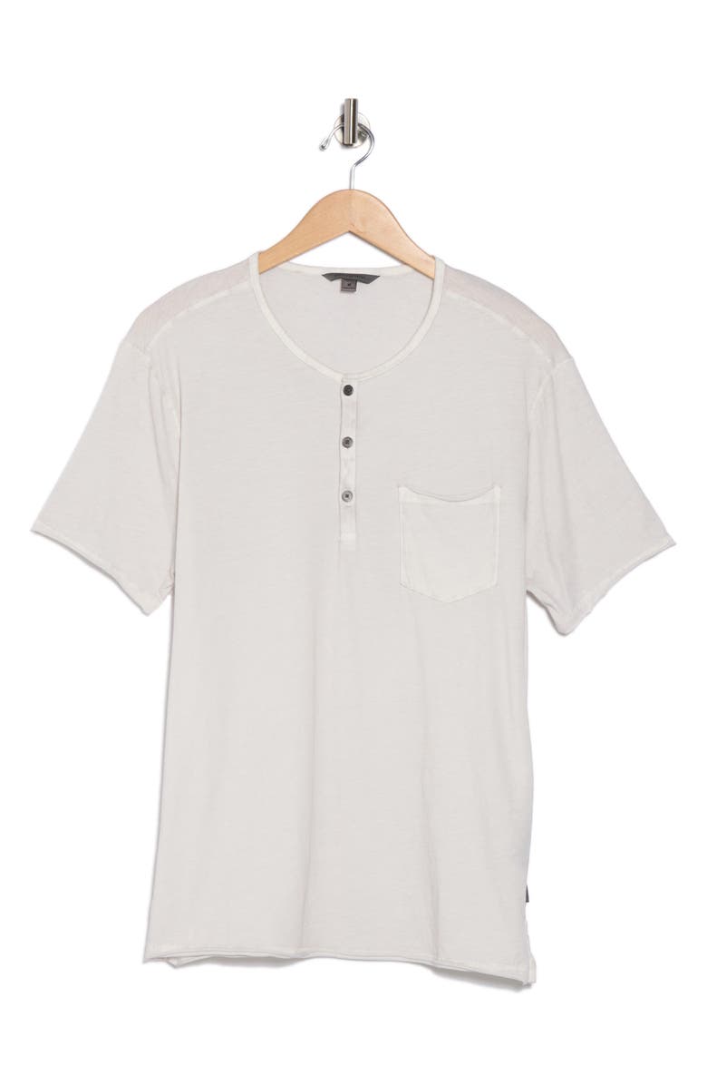 John Varvatos Rex Sublime Wash Organic Cotton Short Sleeve Henley, Alternate, color, Salt