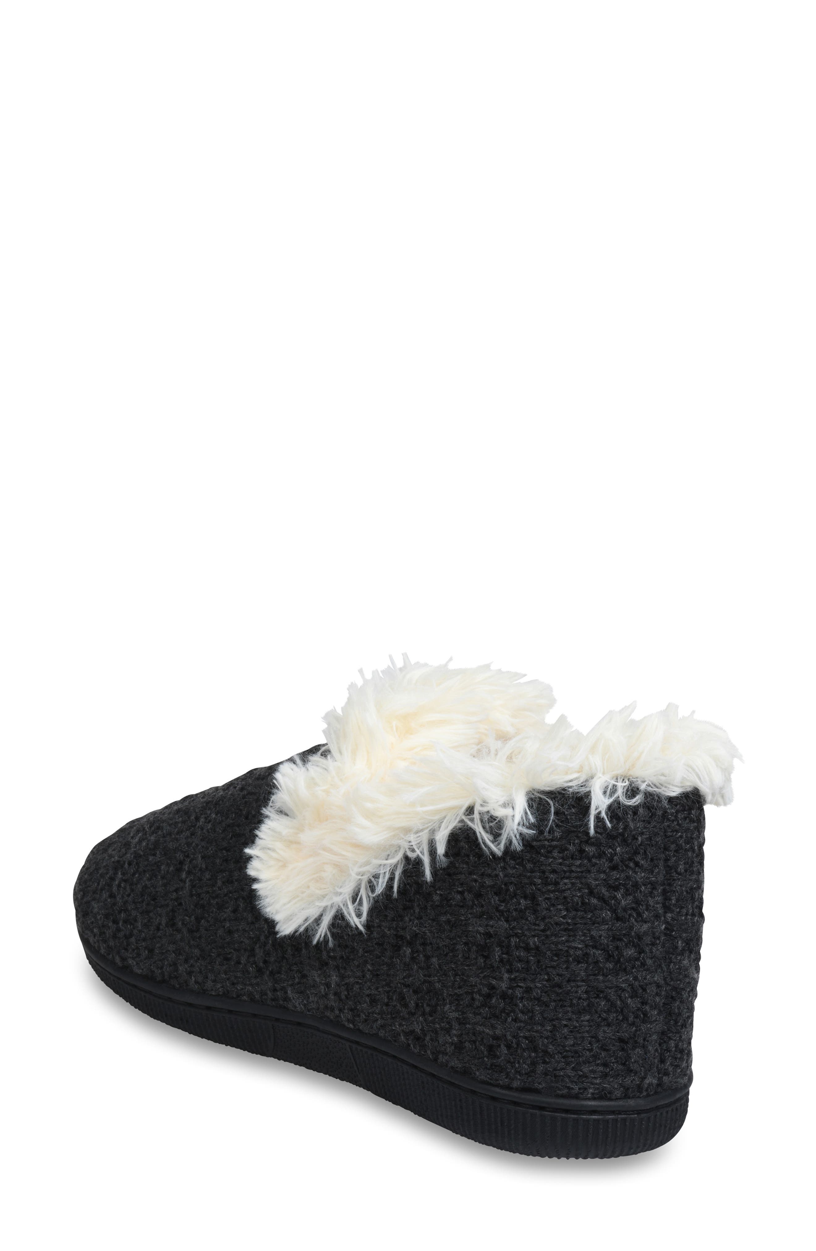 GAAHUU Knit & Faux Fur Slipper, Alternate, color, 