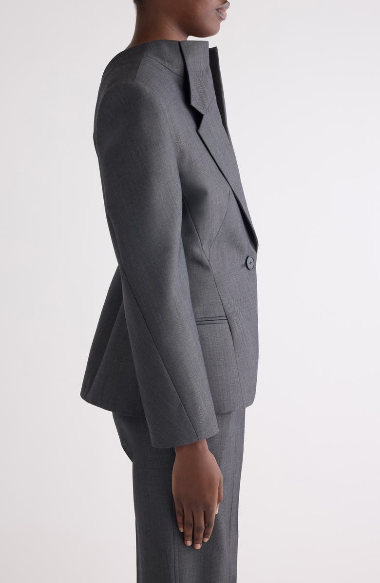 Givenchy Slashed Stretch Wool Blend Jacket, Alternate, color, Grey Mix