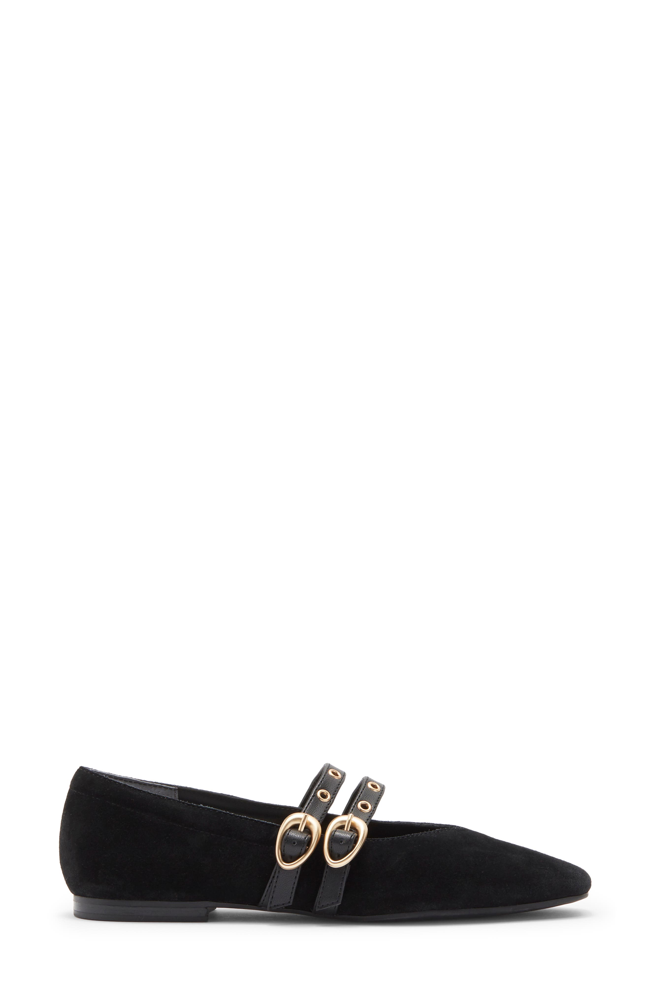 Alenia Grommet Mary Jane Flat, Alternate, color, ONYX SUEDE