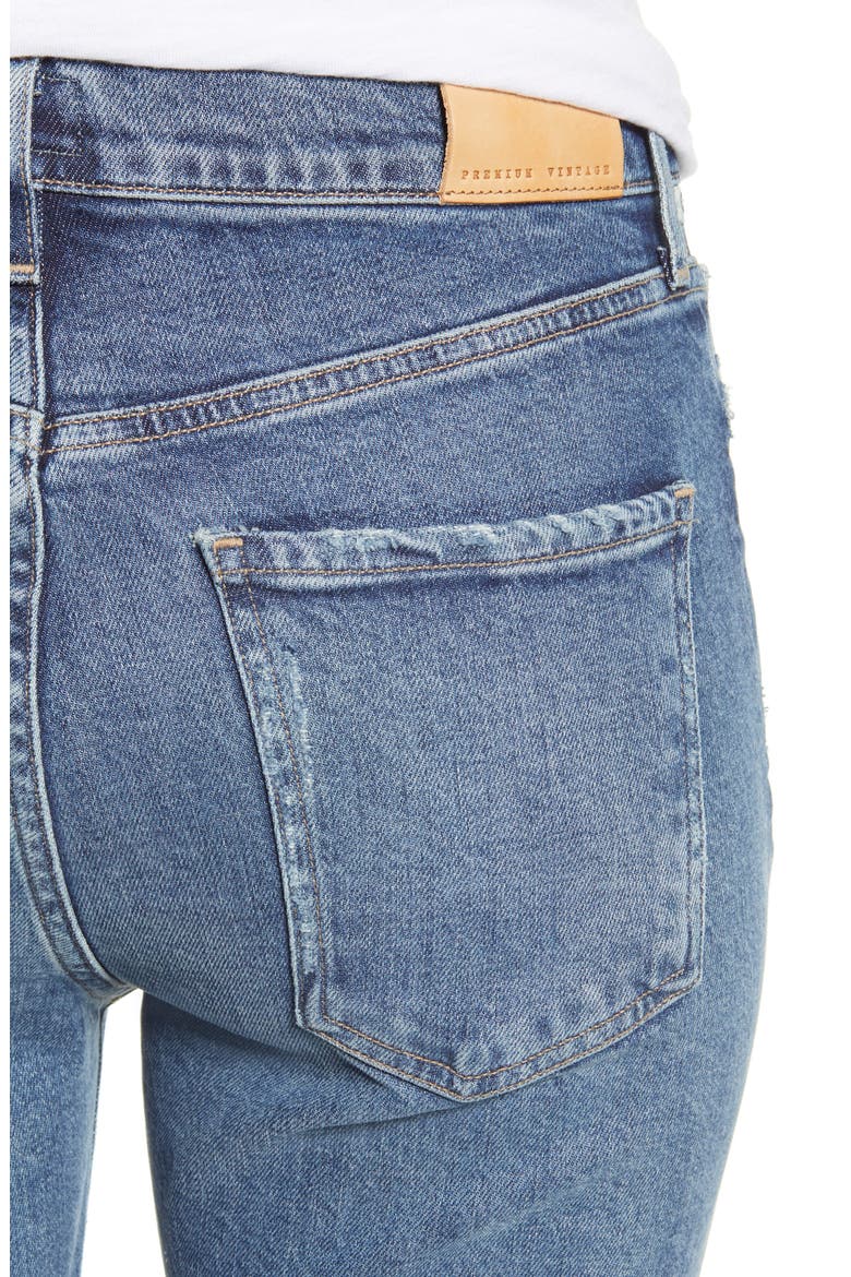 Demy High Waist Crop Flare Jeans, Alternate, color, MOMENTS