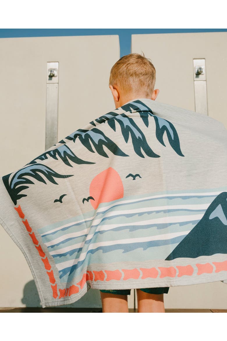 Graphic Beach Towel, Alternate, color, Gray