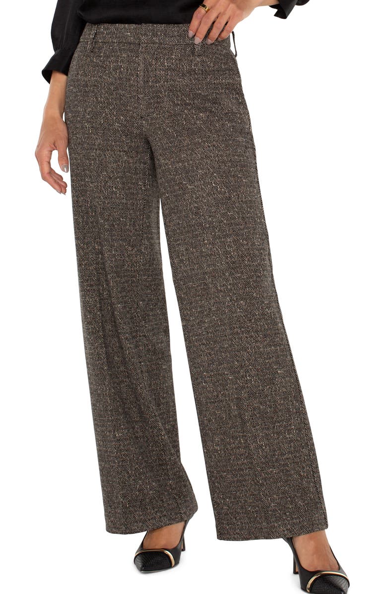 Liverpool Los Angeles Kelsey Herringbone Wide Leg Knit Pants, Alternate, color,