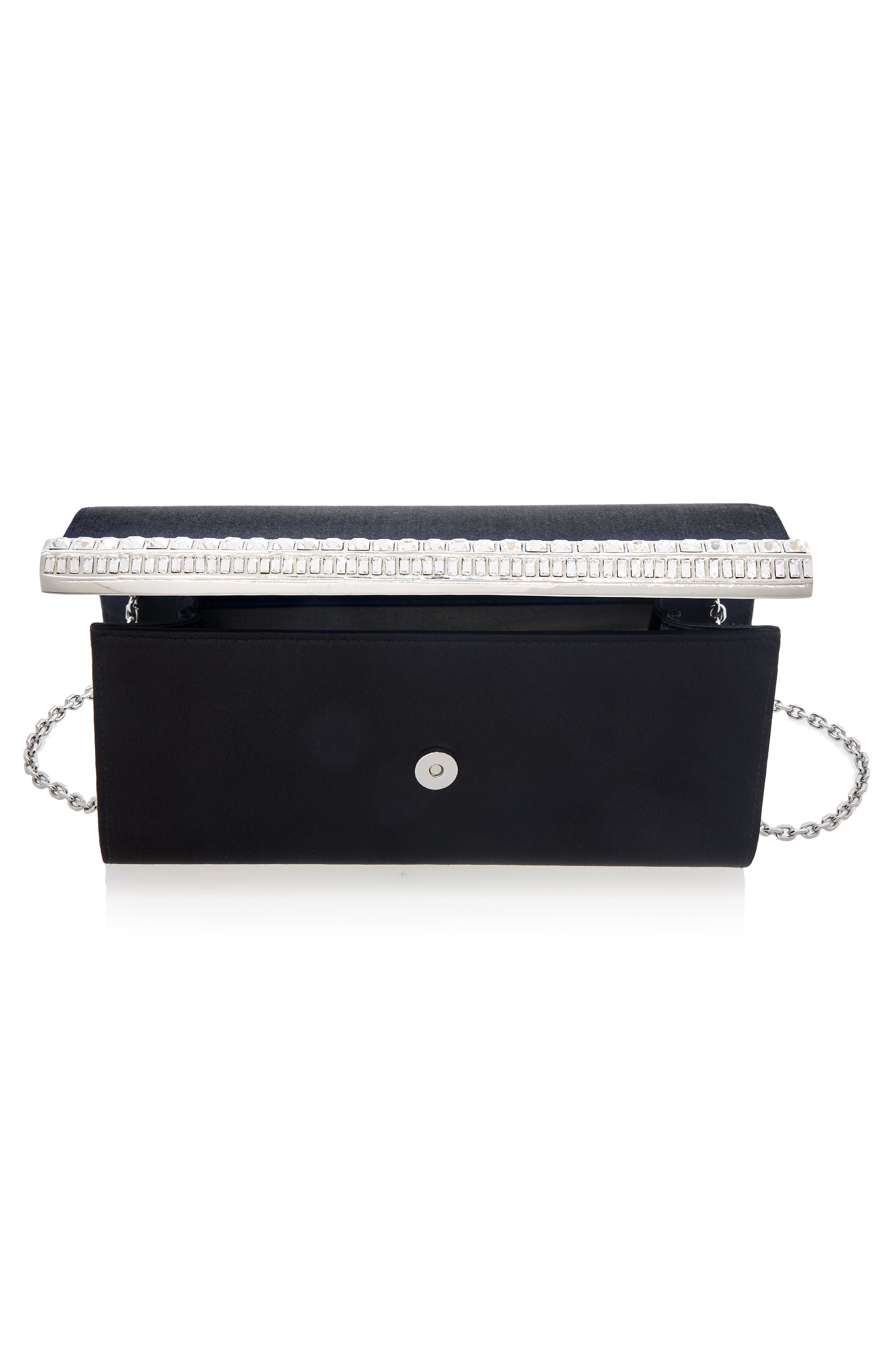 JUDITH LEIBER COUTURE Perry Crystal Bar Satin Clutch, Alternate, color, 