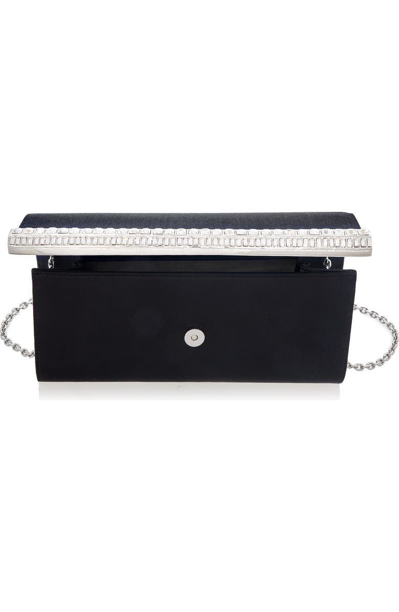 JUDITH LEIBER COUTURE Perry Crystal Bar Satin Clutch, Alternate, color,