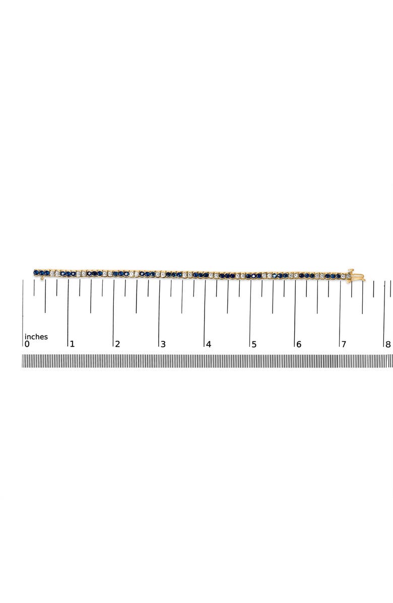Haus of Brilliance 14K Gold 1 3/4 Ct Diamond & 5.0 Ct Sapphire Tennis Bracelet, Alternate, color, Yellow