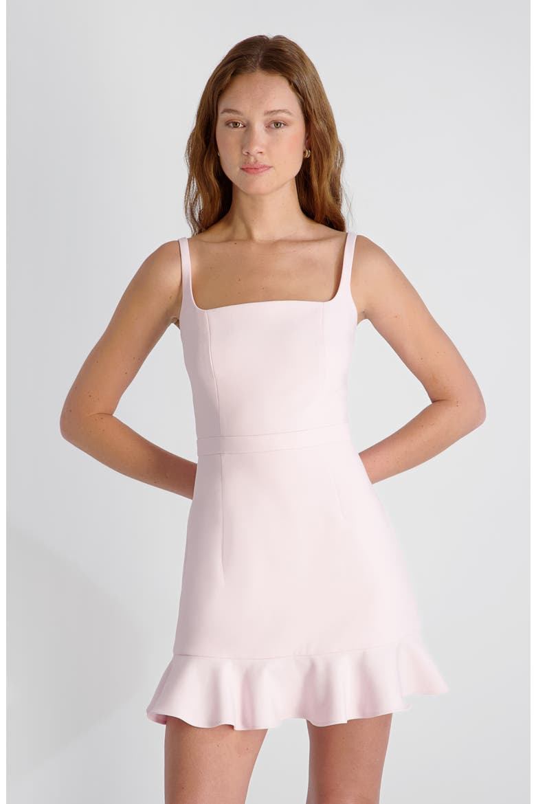 Whisper Square Neck Minidress, Alternate, color, 49-PINK ICING