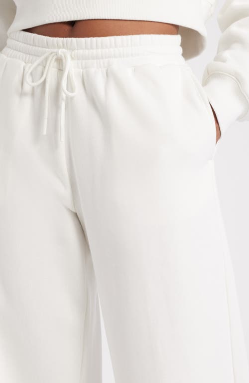 Bp. Wide Leg Fleece Pants In White
