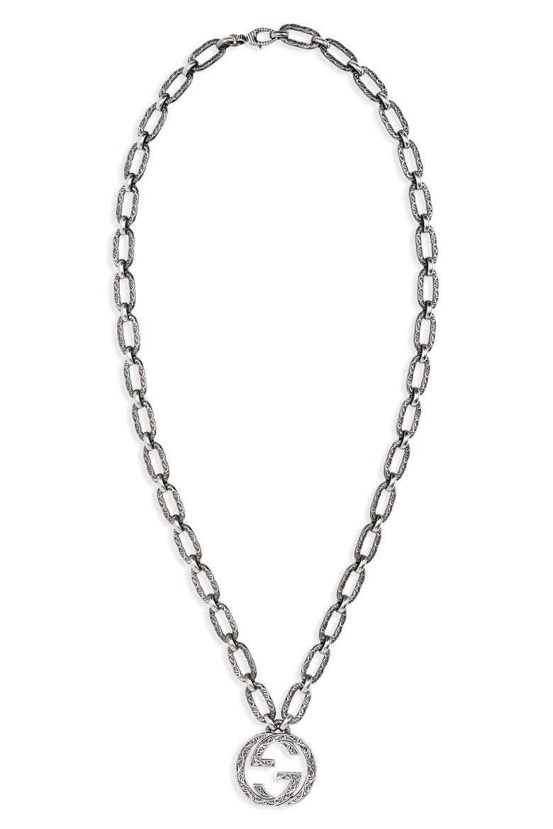 GG Necklace, Main, color, SILVER