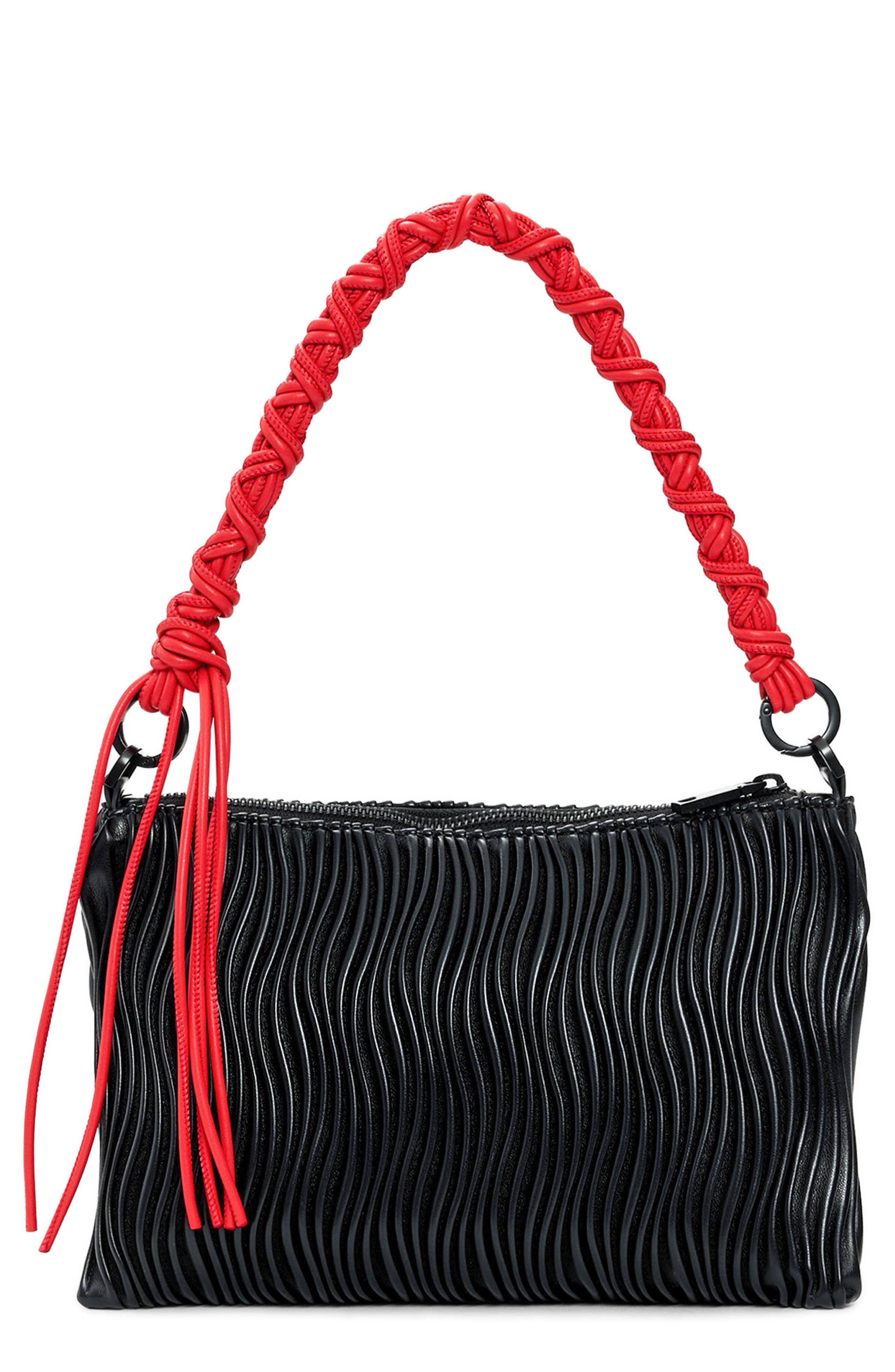 Desigual Faux Leather Crossbody Bag, Main, color, Black