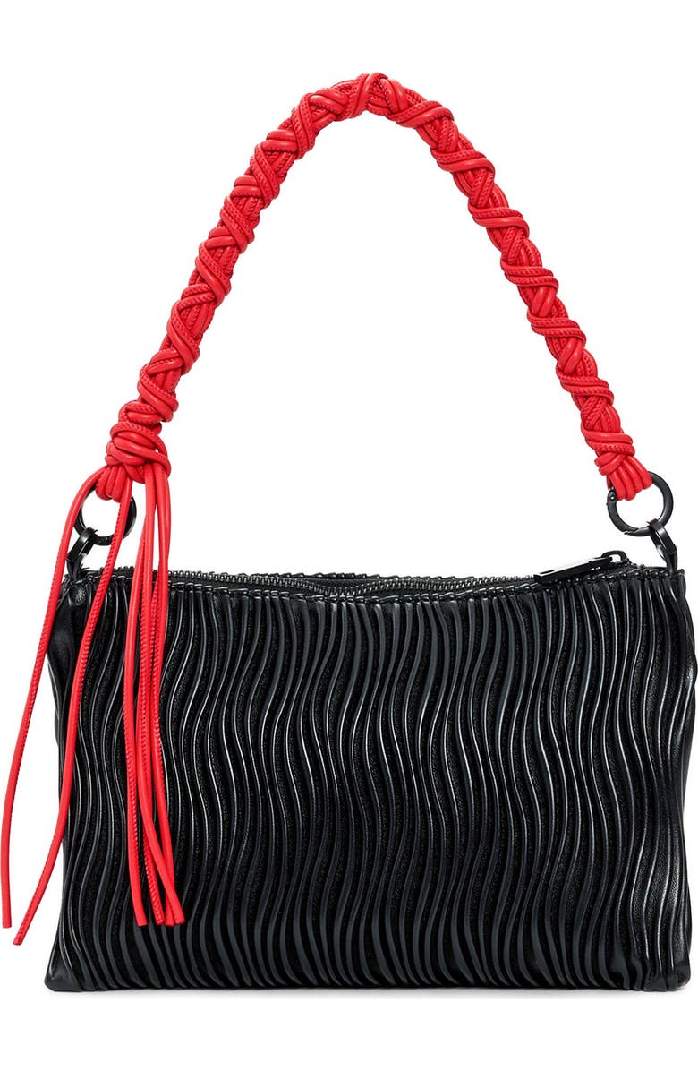 Desigual Faux Leather Crossbody Bag, Main, color, Black