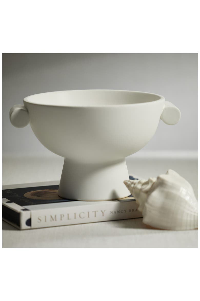 Braga Matte Ceramic Bowl, Alternate, color, WHITE