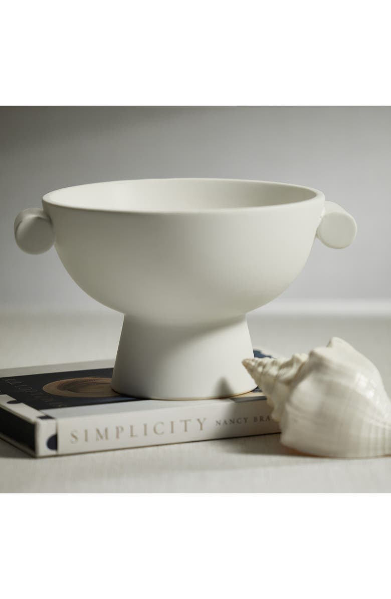 Zodax Braga Matte Ceramic Bowl, Alternate, color, White