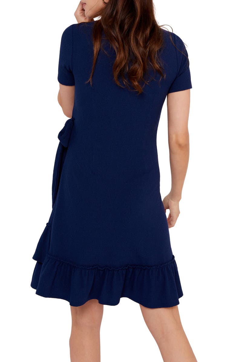 A PEA IN THE POD Side Tie Ruffle Hem Maternity Minidress, Alternate, color,