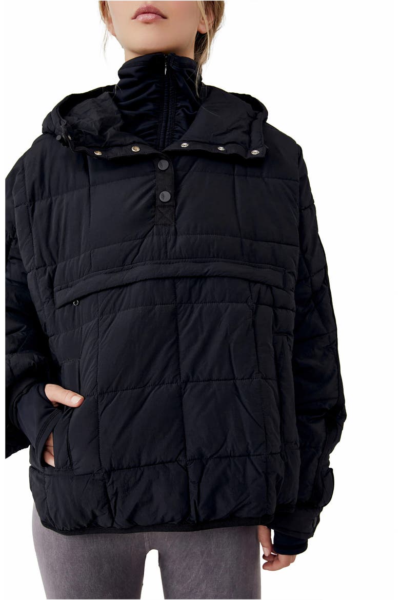 FP Movement FP Movement Pippa Water Resistant Packable Pullover, Alternate, color, BLACK