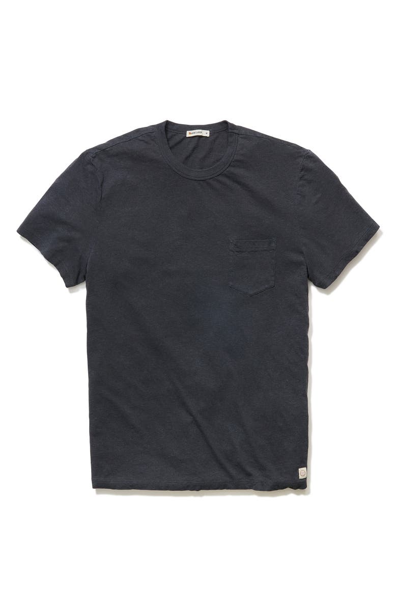 Marine Layer Relaxed Fit Hemp & Cotton T-Shirt, Alternate, color, Faded Black