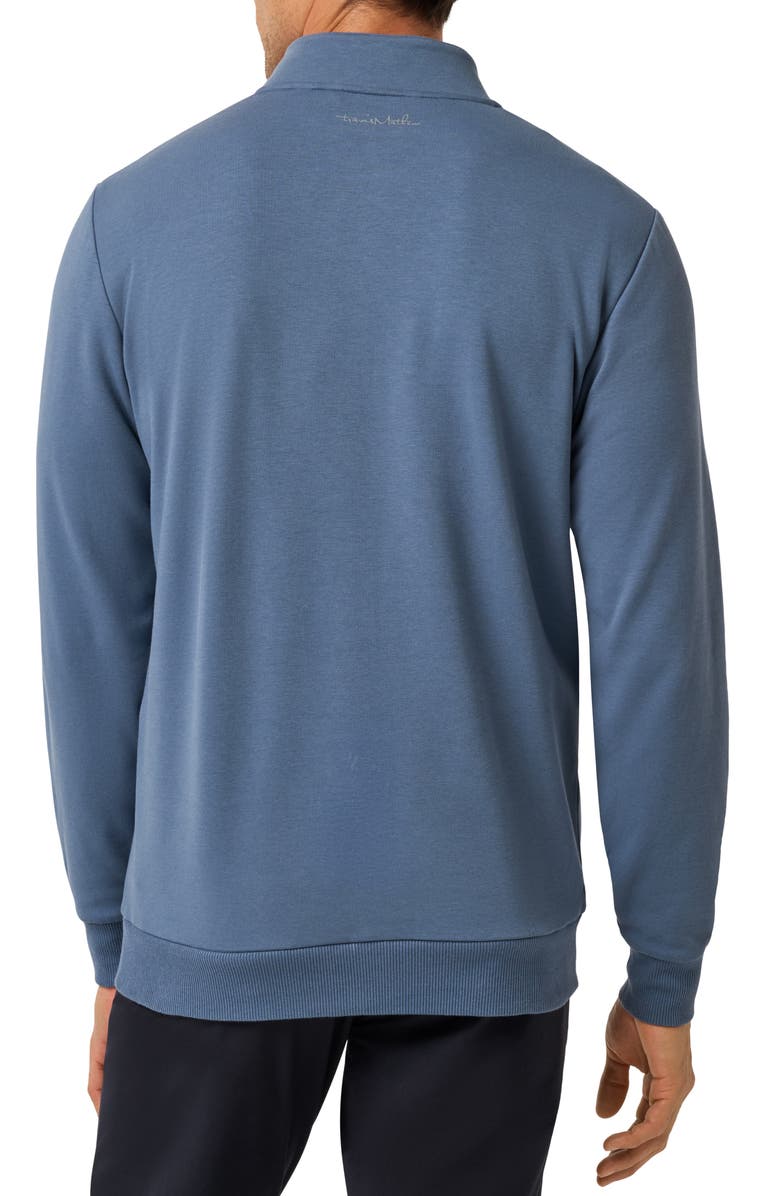 TravisMathew Cloud 2.0 Quarter Zip Pullover, Alternate, color, Bering Sea