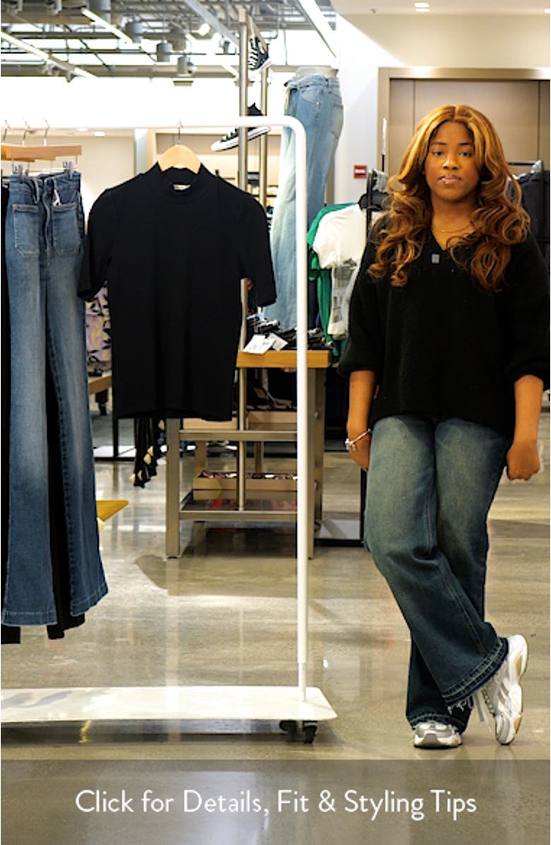 Lexi Short Sleeve Mock Neck Rib Top, sales video thumbnail