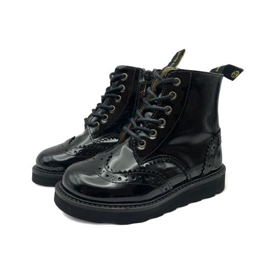 Young Soles Sidney Brogue Boot In Black