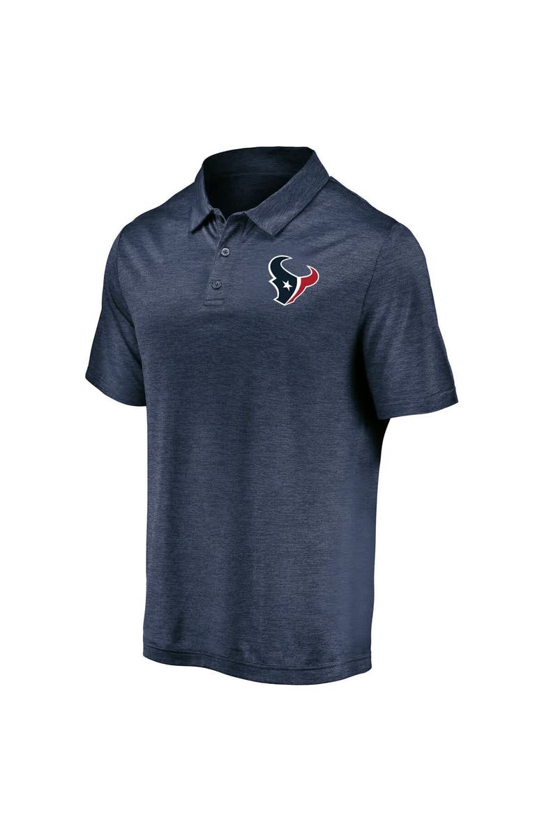 MAJESTIC Men's Majestic Navy Houston Texans Iconic Striated Polo, Alternate, color,
