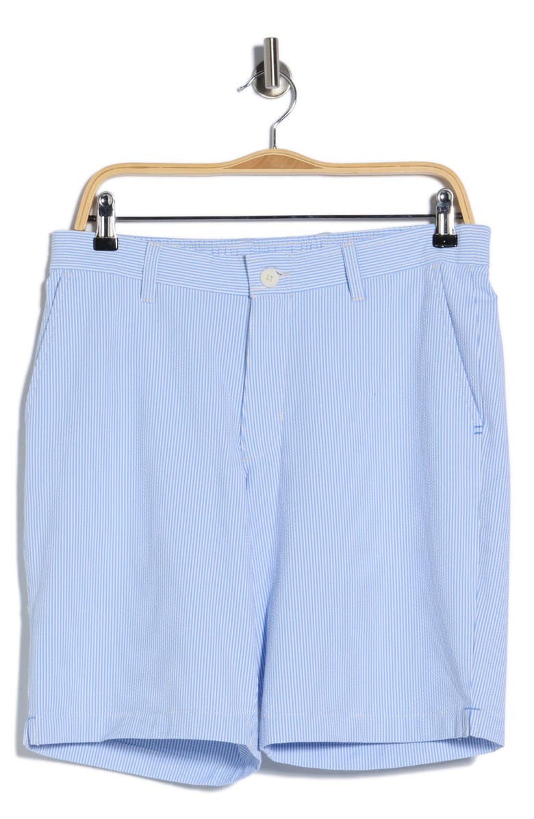 Tommy Bahama Nova Wave Stripe Seersucker Performance Shorts, Alternate, color, Palace Blue