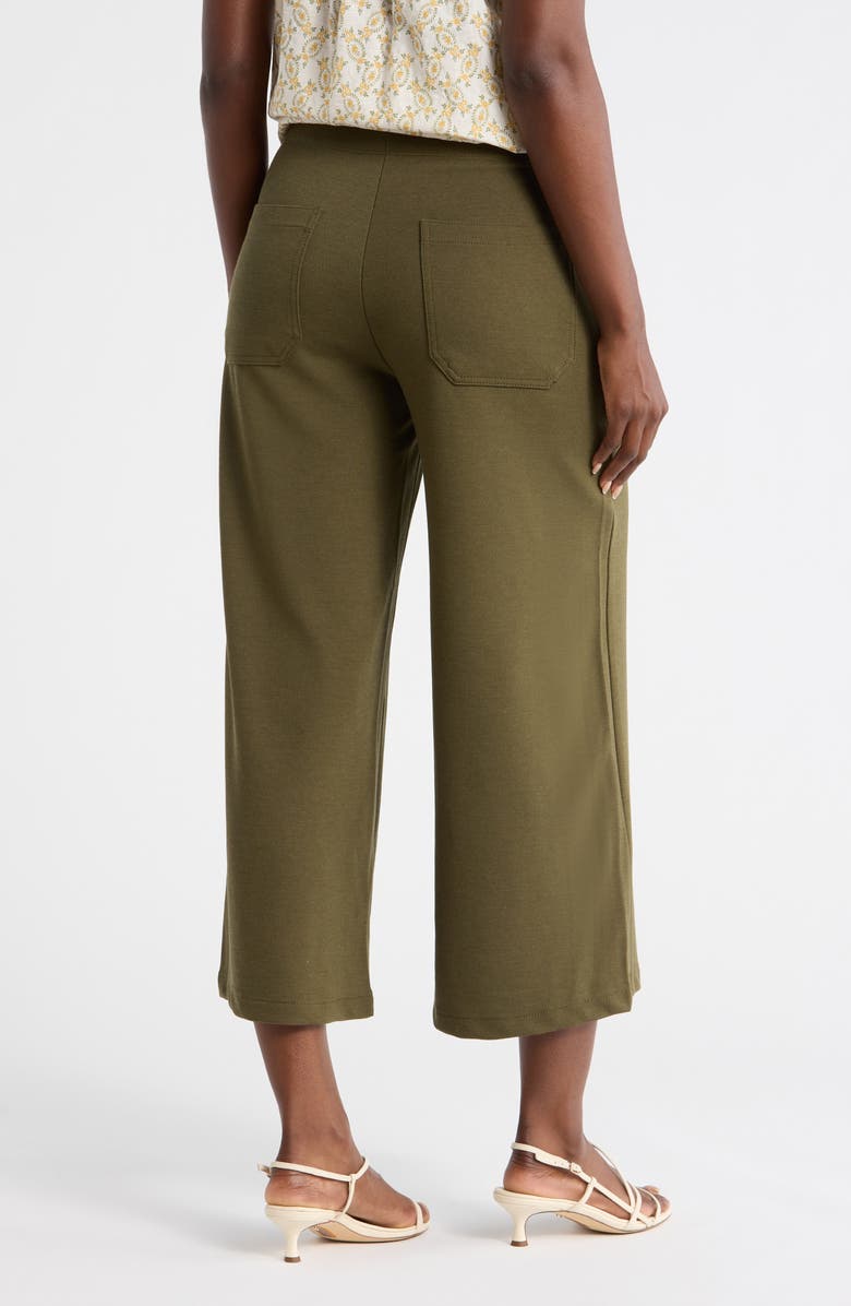 MAX STUDIO Crop Wide Leg Pants, Alternate, color, Olive-Olive