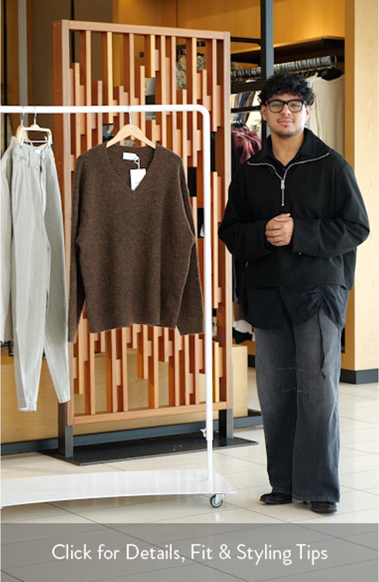 Oversize V-Neck Rib Sweater, sales video thumbnail