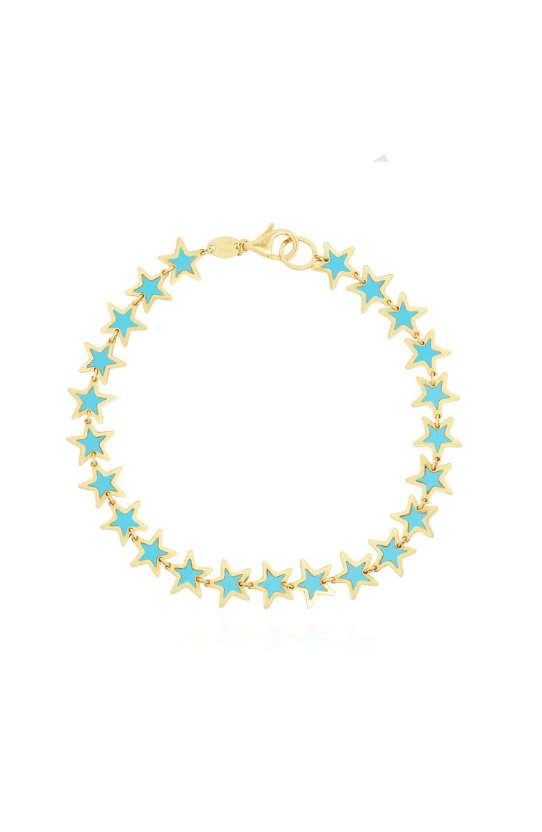 The Lovery Fine Jewelry Turquoise Star Bracelet, Main, color, Turquoise
