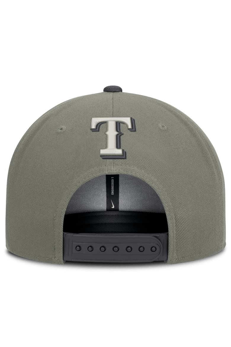 Men's Nike Olive Texas Rangers Pro Dri-FIT Snapback Hat, Alternate, color, Gray