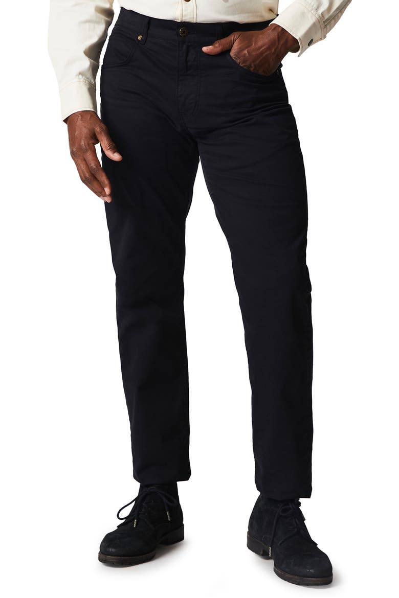 Stretch Cotton Five Pocket Pants, Main, color, BLACKDNU