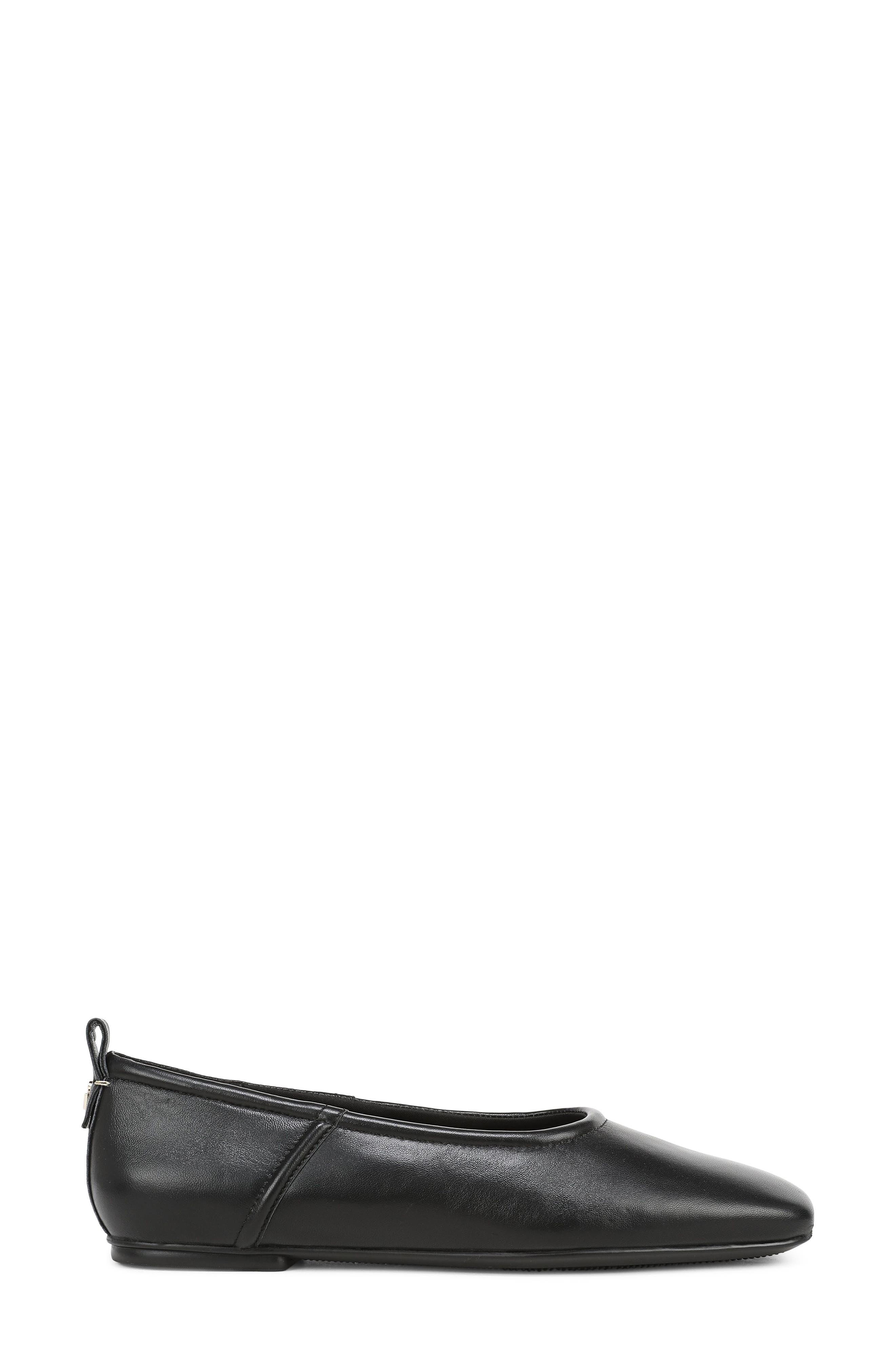 Dream Square Toe Ballet Flat, Alternate, color, BLACK LEATHER