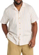 Nautica Big & Tall Striped Camp Shirt