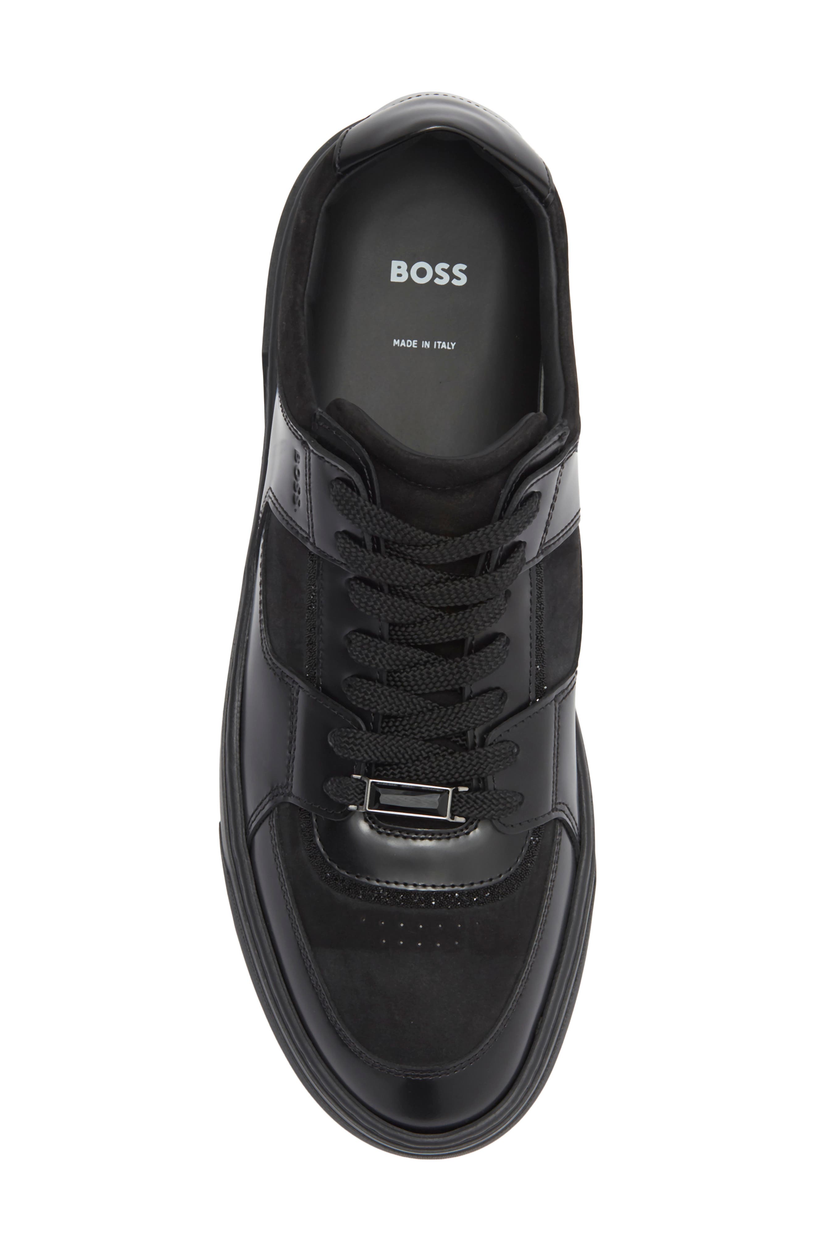 BOSS Gary Tenn Sneaker, Alternate, color, Black