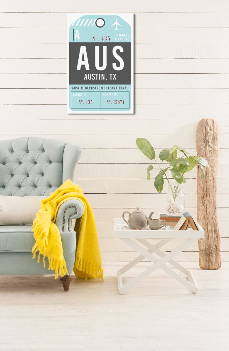 Oliver Gal Austin Luggage Tag Wall Art, Alternate, color, 