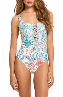 Cosita Linda Lace-Up One-Piece Swimsuit