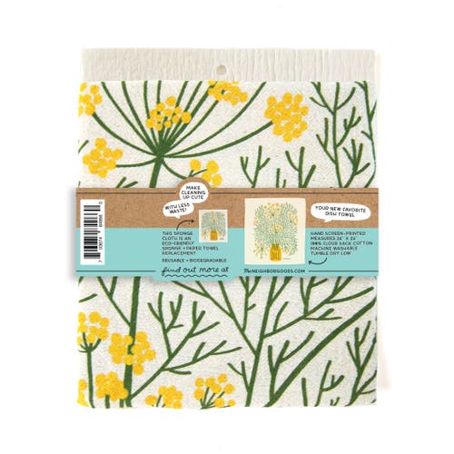 The Neighborgoods Dill Dish Towel + Sponge Cloth Gift Set In Multi