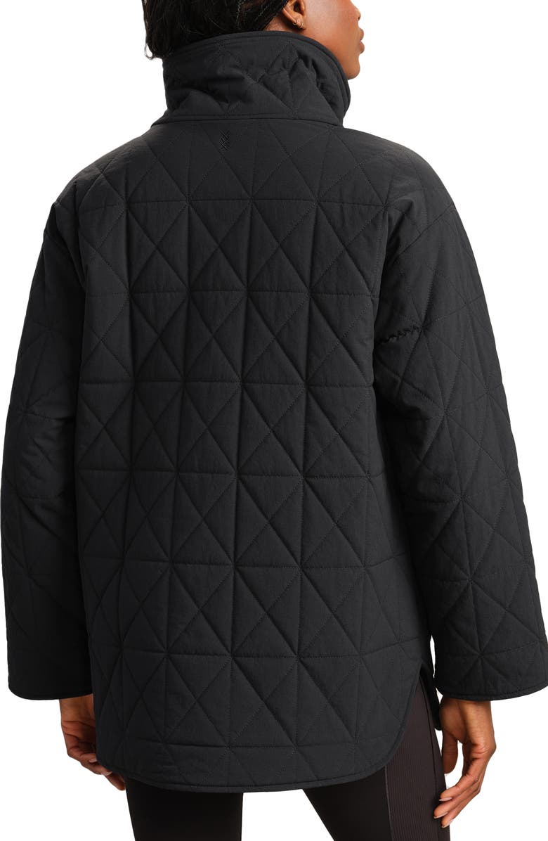 Rhone Monterey Water Repellent Quilted Jacket, Alternate, color, Pure Black