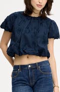 Sam Edelman Embroidered Floral Cotton Bubble Top