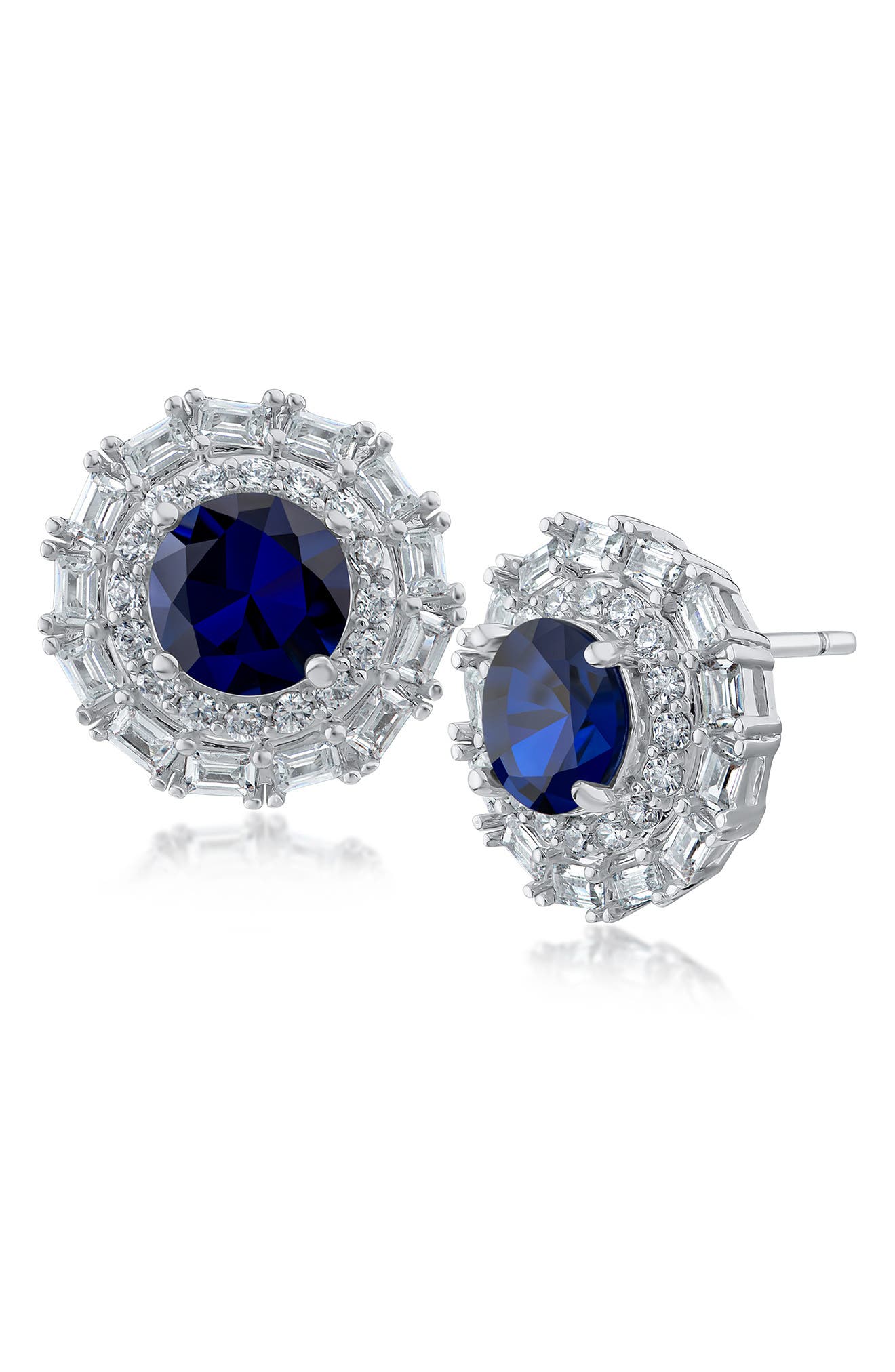 CZ by Kenneth Jay Lane Halo Stud Earrings