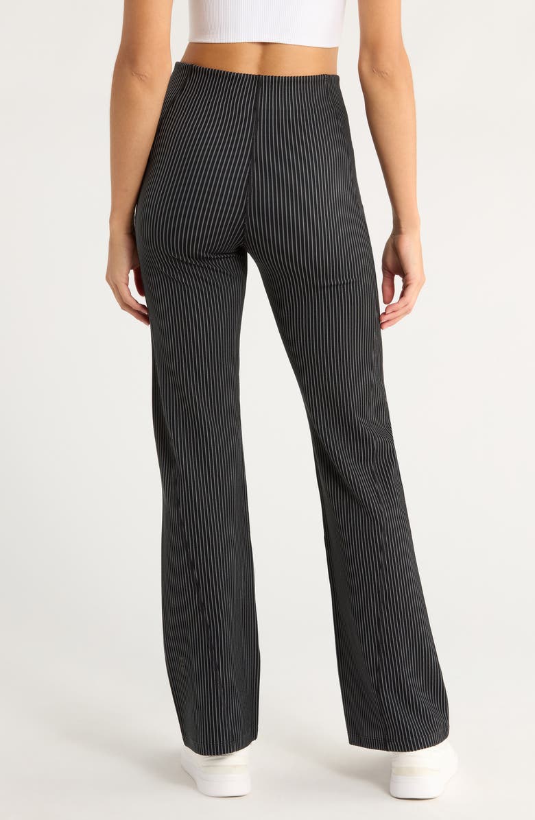 On All Day Ribbed High Waist Pants, Alternate, color, Black/ Rock