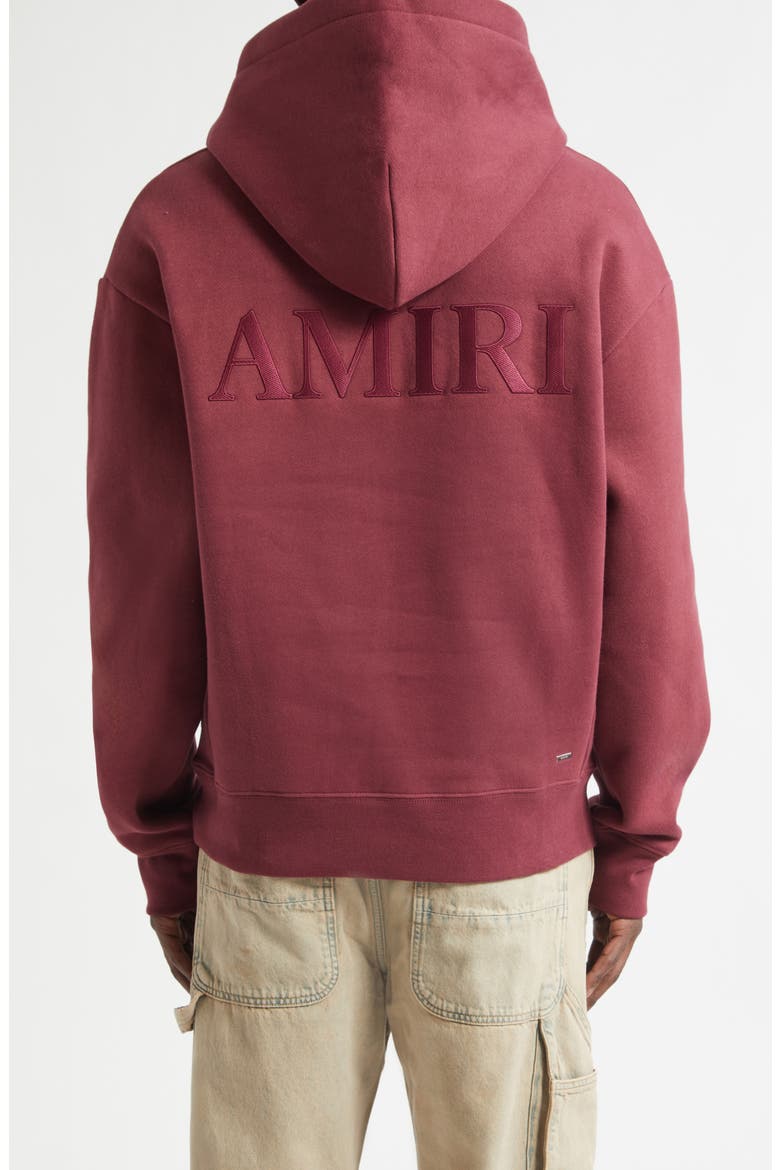 Oversize Logo Embroidered Hoodie, Alternate, color, AGED PORT