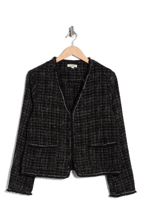 Cotton Blend Bouclé Jacket