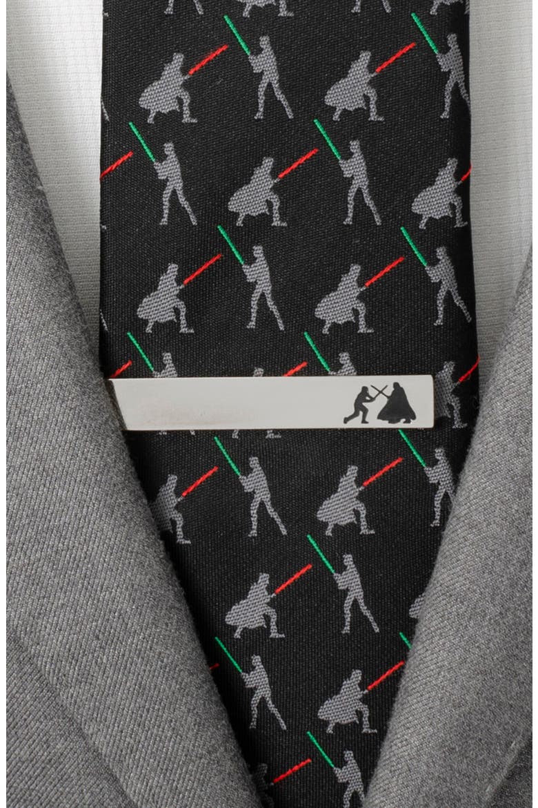 Vader & Luke Battle Tie Bar, Alternate, color, SILVER
