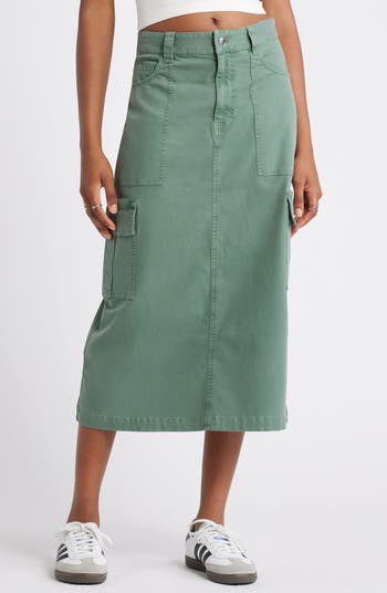 【BAON】Nir Carpender Cargo Long Skirt BP. Carpenter Cotton Blend Cargo Skirt | Nordstromrack