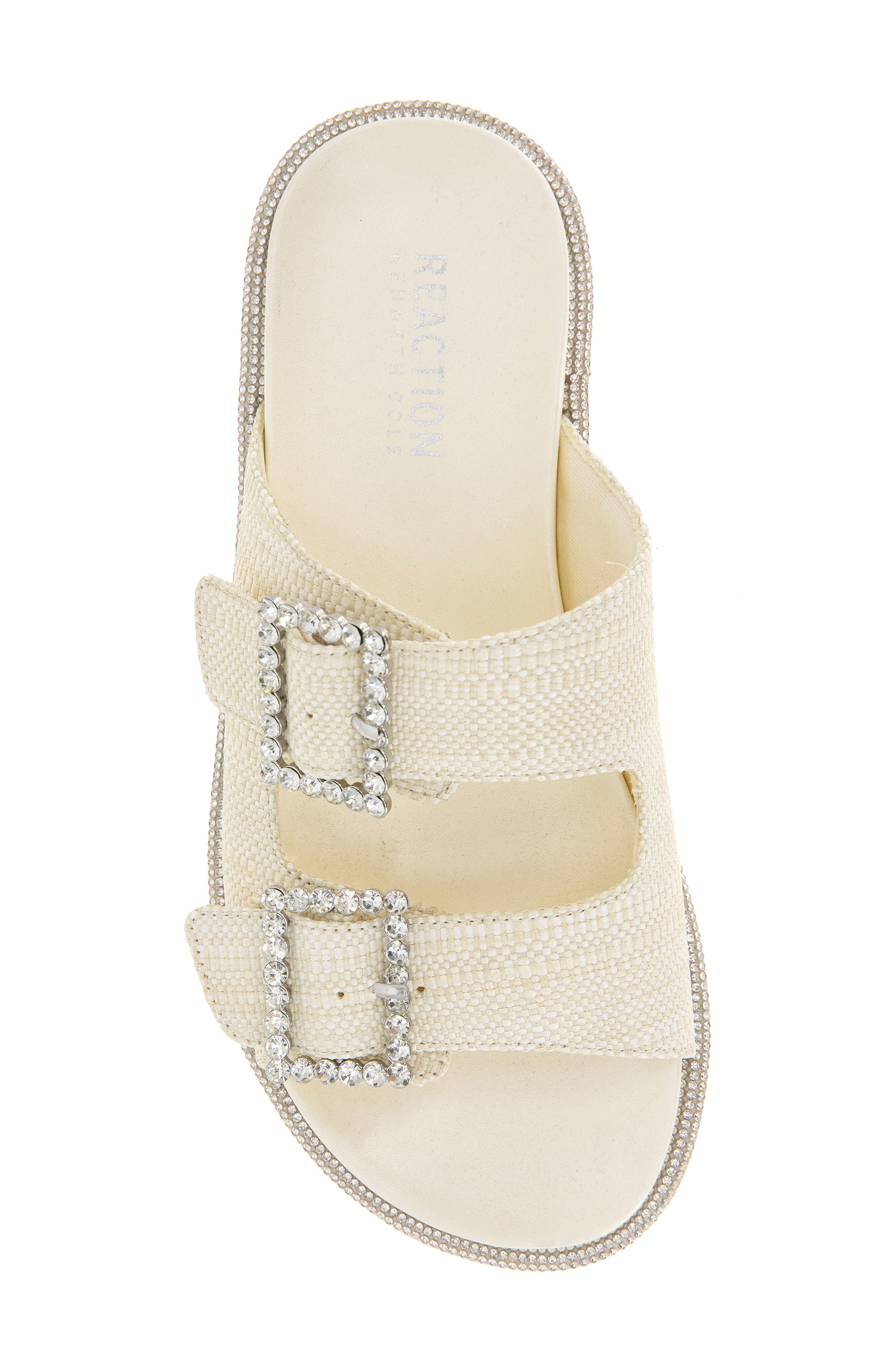 Sydney Embellished Slide Sandal, Alternate, color, NATURAL WEAVE